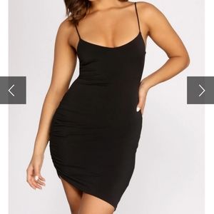 NIGHT OUT ASYMMETRICAL MINI DRESS